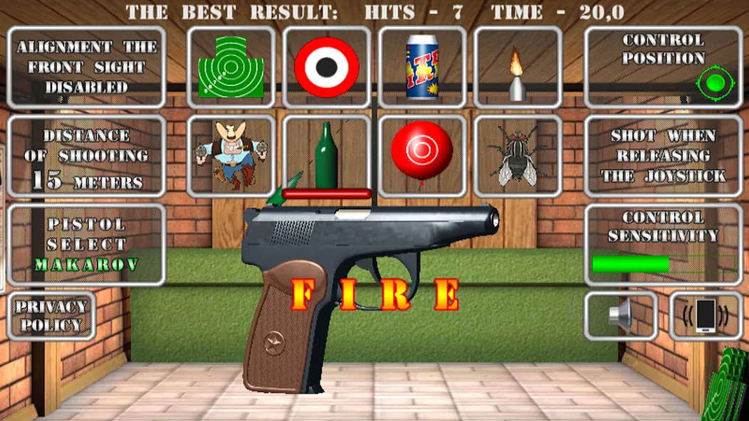 Pistol shooting. Desert Eagle (Пистолет стрельбы симулятор)  [МОД Menu] Screenshot 4