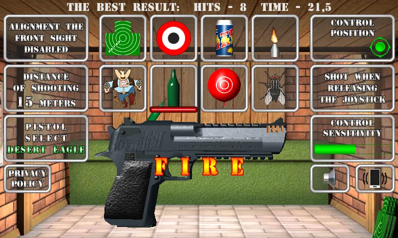 Pistol shooting. Desert Eagle (Пистолет стрельбы симулятор)  [МОД Menu] Screenshot 5