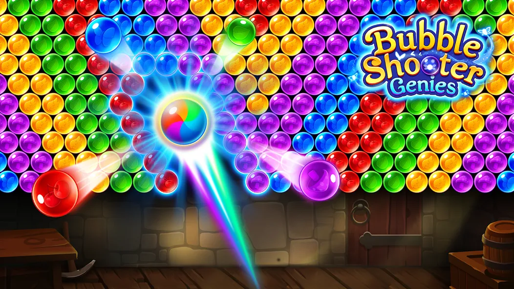 Bubble Shooter Genies  [МОД Много денег] Screenshot 3