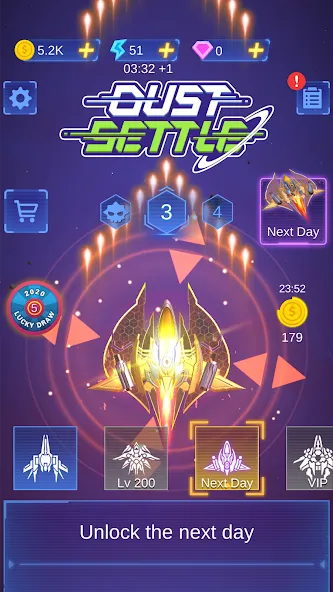 Dust Settle 3D - Galaxy Attack (Даст Сеттл 3Д)  [МОД Бесконечные деньги] Screenshot 4