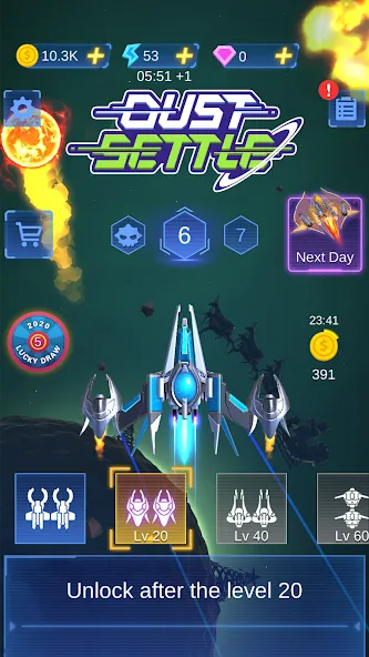 Dust Settle 3D - Galaxy Attack (Даст Сеттл 3Д)  [МОД Бесконечные деньги] Screenshot 5