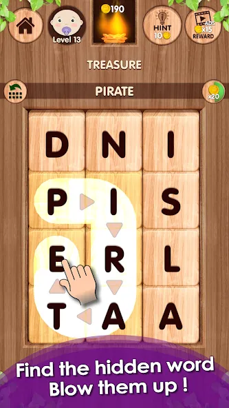 Falling Word Games - Addictive (Фоллинг Уорд Геймс)  [МОД Unlimited Money] Screenshot 1