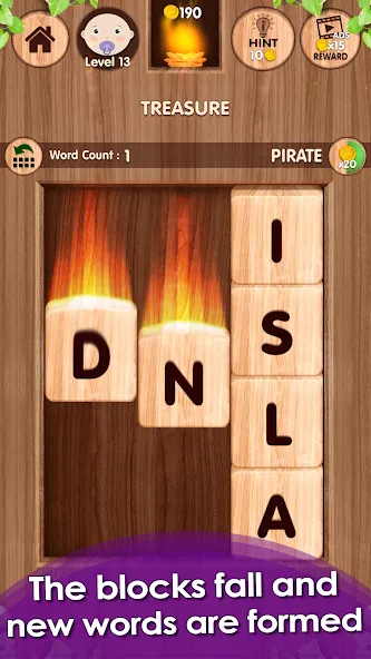 Falling Word Games - Addictive (Фоллинг Уорд Геймс)  [МОД Unlimited Money] Screenshot 2