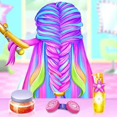 Взломанная Braided Hair Salon Girls Games  [МОД Все открыто] - последняя версия apk на Андроид