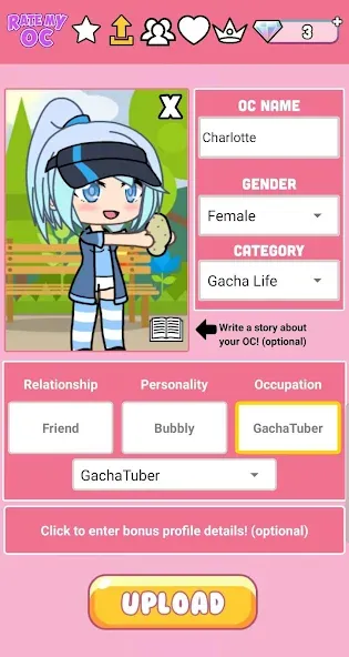 Rate My OC (Рейт Май ОК)  [МОД Menu] Screenshot 2