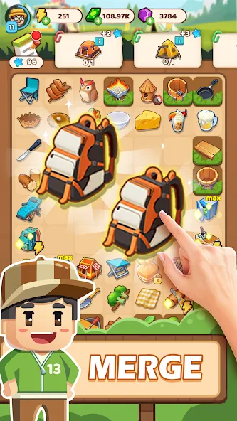 Campsite Craze: Puzzle Merge (Кемпинговая Лихорадка)  [МОД Unlocked] Screenshot 2