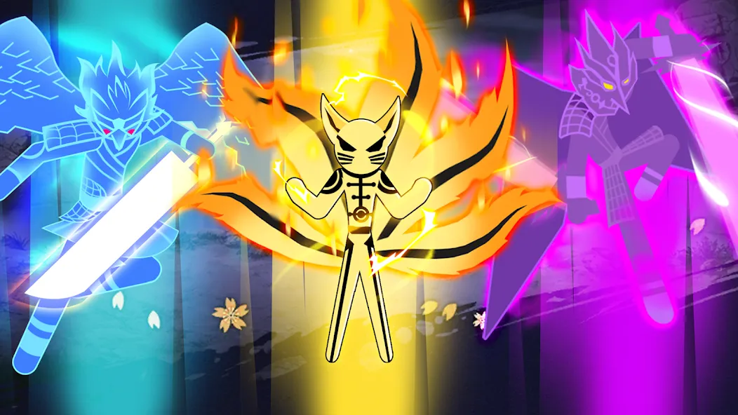 Stick Ninja Fight (Стикман Ниндзя Файт)  [МОД Много денег] Screenshot 3