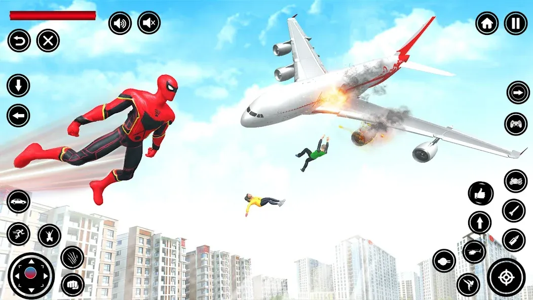 Flying Spider Rope Hero Fight (Флайинг Спайдер Роп Хиро Файт)  [МОД Unlimited Money] Screenshot 1