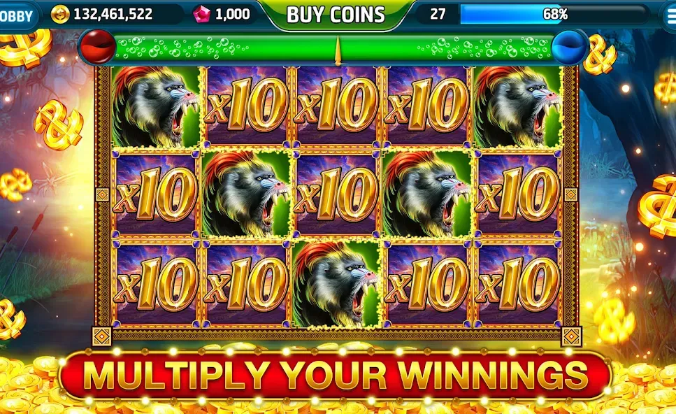 Ape Slots: Vegas Casino Deluxe  [МОД Меню] Screenshot 4