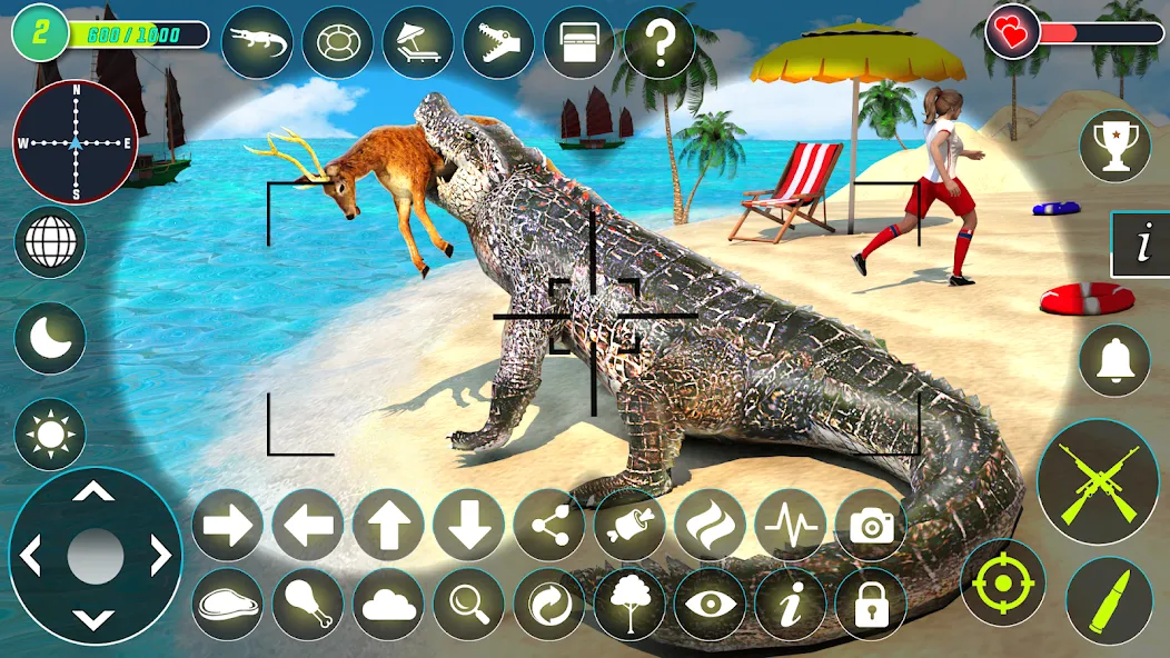 Crocodile Hunting Animal Games (Крокодил Охота Игры с животными)  [МОД Unlocked] Screenshot 1