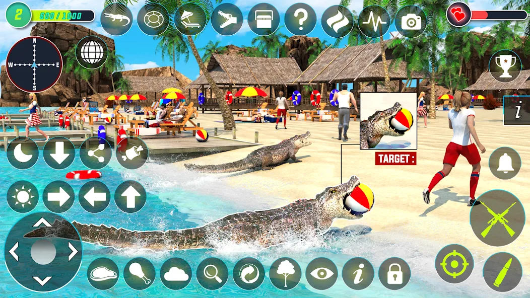 Crocodile Hunting Animal Games (Крокодил Охота Игры с животными)  [МОД Unlocked] Screenshot 3