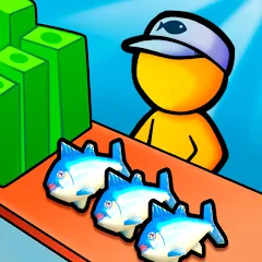 Взломанная My Fish Mart: Idle Tycoon Game (Мой рыбный магазин)  [МОД Бесконечные монеты] - полная версия apk на Андроид