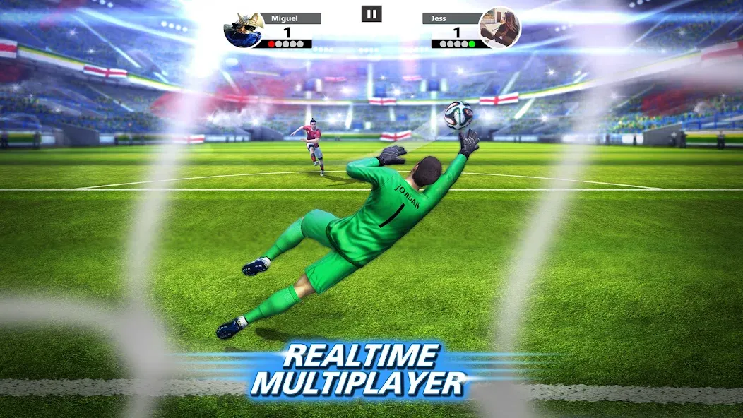 Football Strike: Online Soccer (Футбольный забастовка)  [МОД Много денег] Screenshot 2