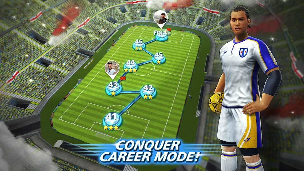 Football Strike: Online Soccer (Футбольный забастовка)  [МОД Много денег] Screenshot 5