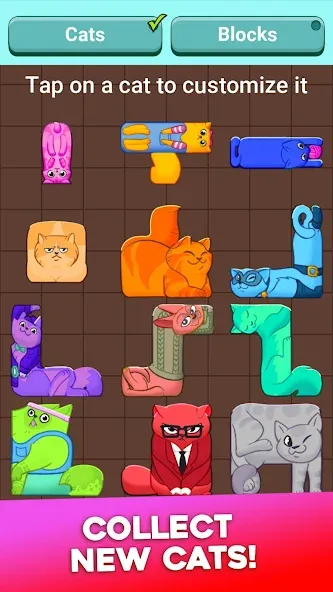 Block Puzzle Cats (Блок Пазл Кошки)  [МОД Бесконечные монеты] Screenshot 5