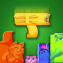 Взломанная Block Puzzle Cats (Блок Пазл Кошки)  [МОД Бесконечные монеты] - последняя версия apk на Андроид