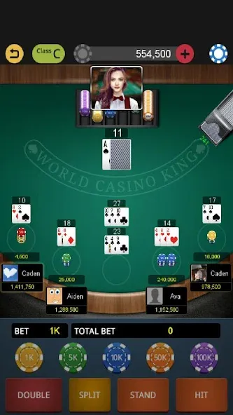 World Blackjack King  [МОД Меню] Screenshot 3