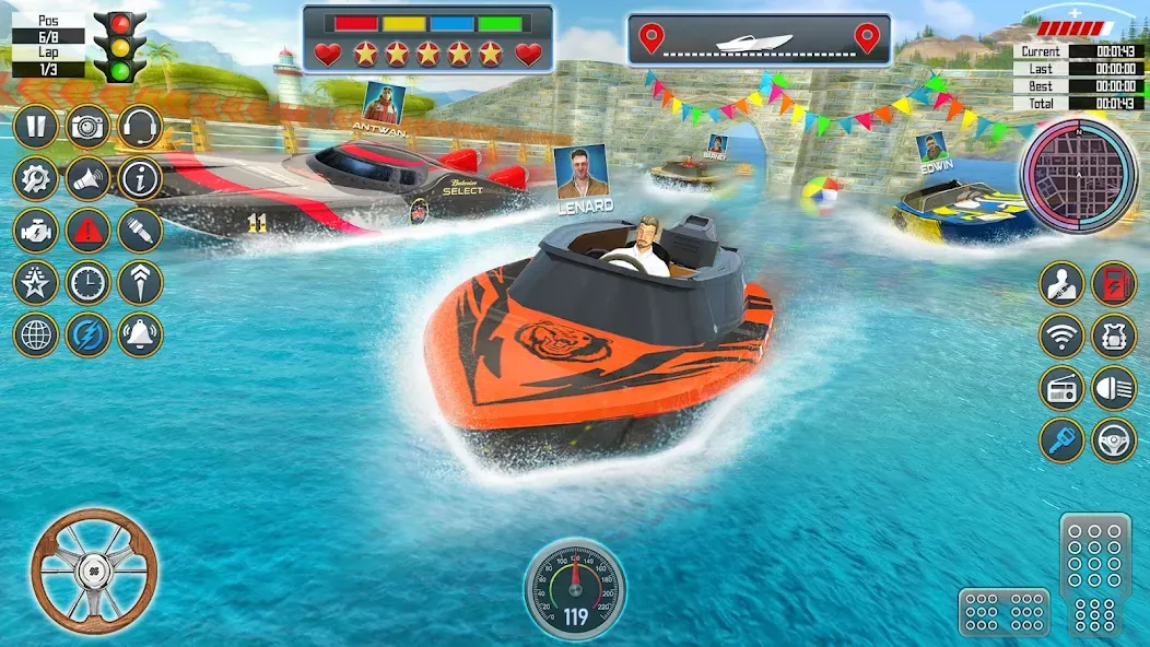 Speed Boat Racing: Boat games  [МОД Много монет] Screenshot 2