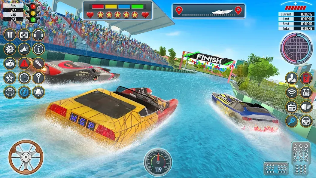 Speed Boat Racing: Boat games  [МОД Много монет] Screenshot 4