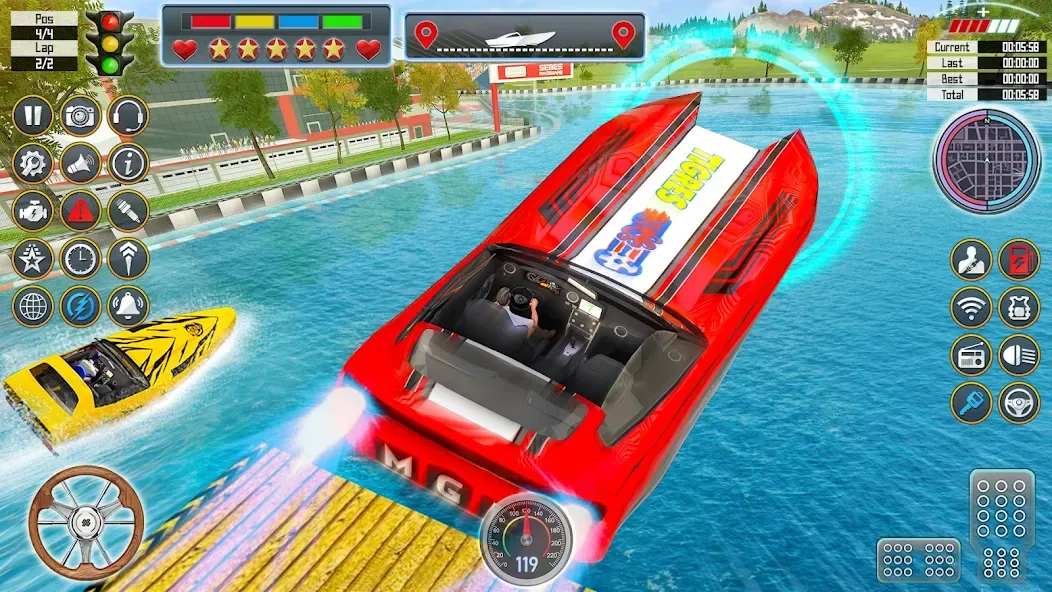 Speed Boat Racing: Boat games  [МОД Много монет] Screenshot 5