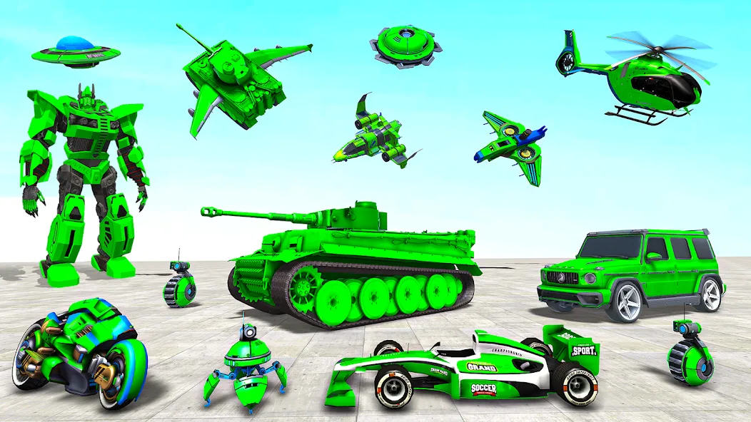 Tank Robot Game Army Games (армейский танк робот трансформационная игра)  [МОД Unlocked] Screenshot 2