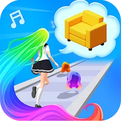 Скачать взломанную Dancing Hair (Дансинг Хэр)  [МОД Unlocked] - стабильная версия apk на Андроид