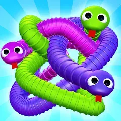 Взломанная Tangled Snakes Puzzle Game (Танглед Снейк 3Д)  [МОД Unlocked] - последняя версия apk на Андроид