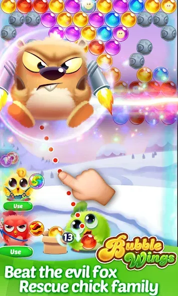 Bubble Wings: bubble shooter (Бабл Вингс)  [МОД Unlimited Money] Screenshot 2