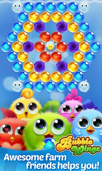 Bubble Wings: bubble shooter (Бабл Вингс)  [МОД Unlimited Money] Screenshot 4