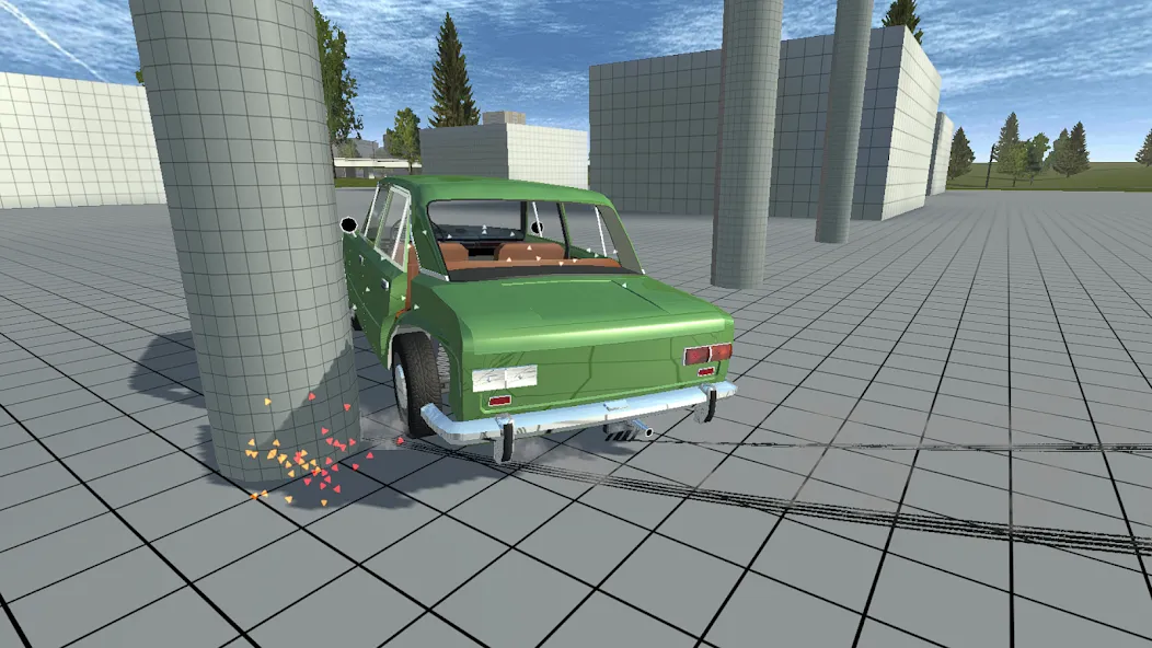 Simple Car Crash Physics Sim (Симулятор физики простого автомобильного столкновения)  [МОД Много монет] Screenshot 1