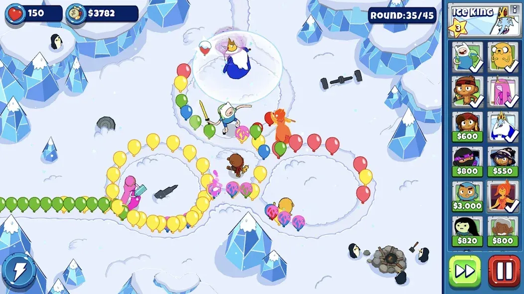 Bloons Adventure Time TD (Блунс Приключения Времени ТД)  [МОД Много монет] Screenshot 1