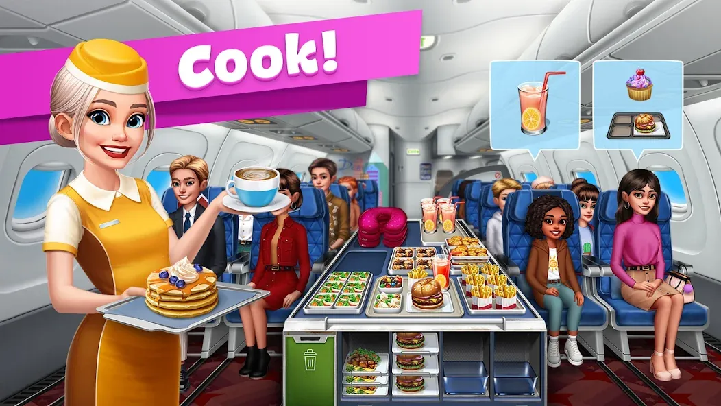 Airplane Chefs - Cooking Game (Эйрплейн Чефз)  [МОД Unlimited Money] Screenshot 1