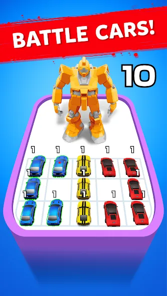 Robot Merge Master: Car Games (Мерж Батл Кар)  [МОД Бесконечные монеты] Screenshot 2