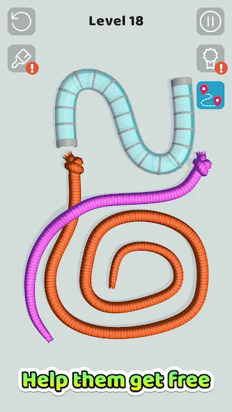 Tangled Snakes (Танглд Снейкс)  [МОД Много денег] Screenshot 2