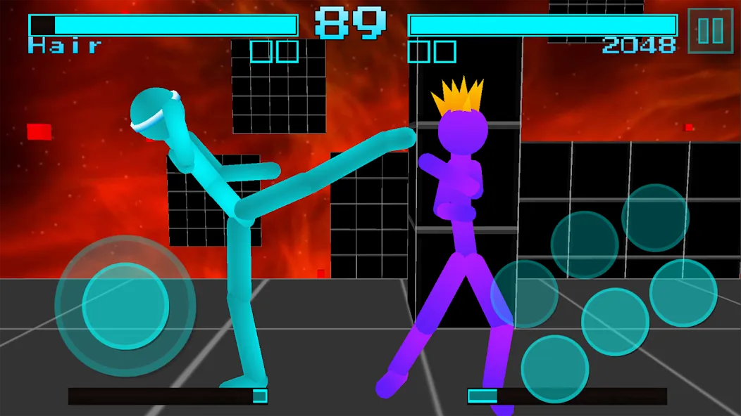 Stickman Fighting Neon Warrior  [МОД Много монет] Screenshot 2