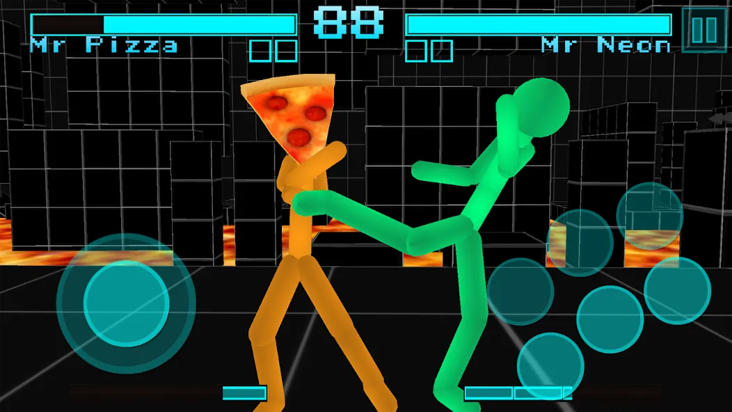 Stickman Fighting Neon Warrior  [МОД Много монет] Screenshot 4