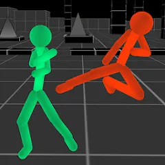 Взломанная Stickman Fighting Neon Warrior  [МОД Много монет] - последняя версия apk на Андроид