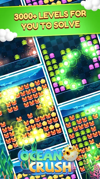 Ocean Crush-Matching Games (Оушен Краш)  [МОД Все открыто] Screenshot 2