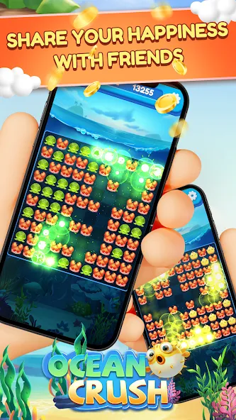 Ocean Crush-Matching Games (Оушен Краш)  [МОД Все открыто] Screenshot 4