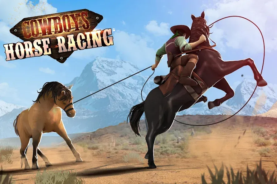 Cowboys Horse Racing Derby  [МОД Много монет] Screenshot 1