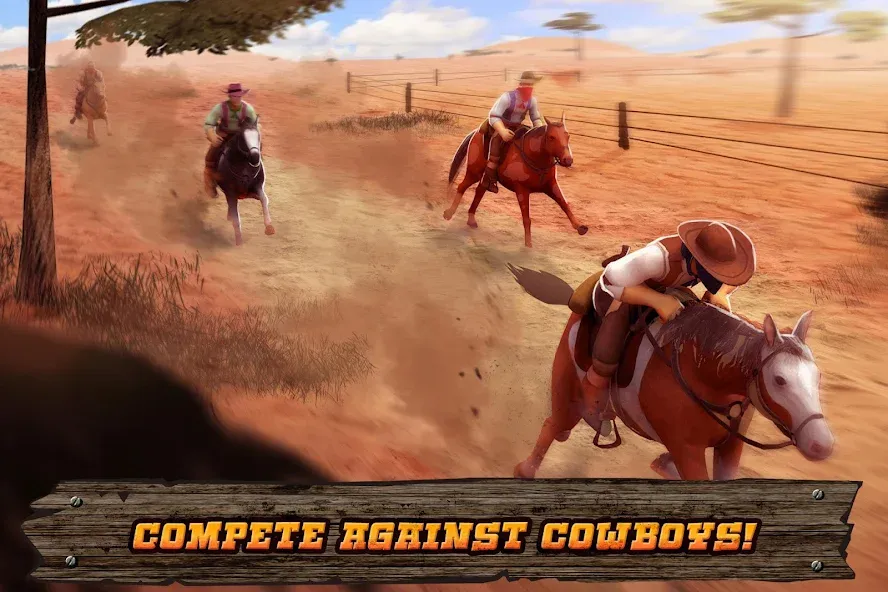 Cowboys Horse Racing Derby  [МОД Много монет] Screenshot 3