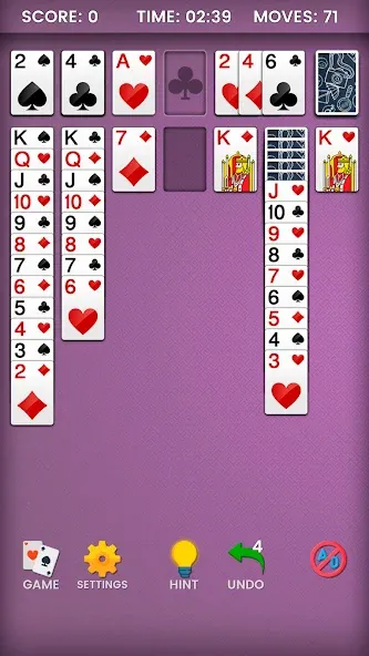 Klondike Solitaire (Клондайк солитер)  [МОД Бесконечные монеты] Screenshot 3