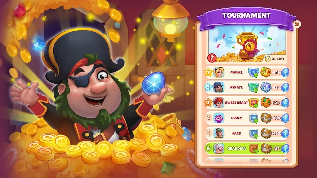 Pirate Treasures: Jewel & Gems  [МОД Много монет] Screenshot 2