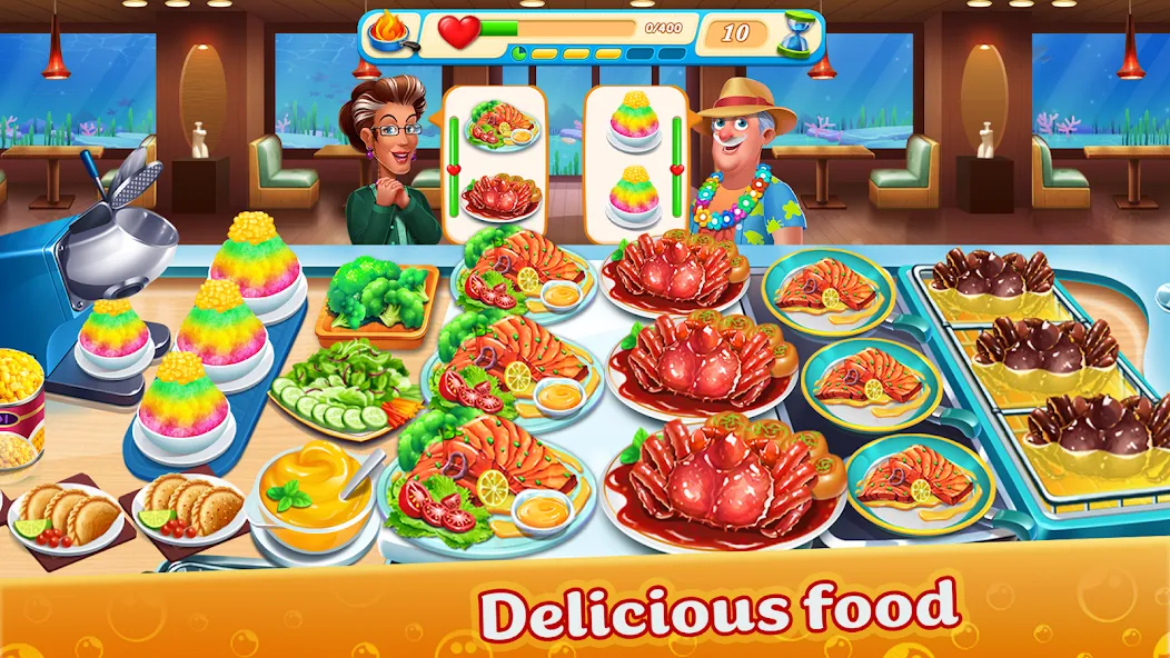 Cooking Aquarium - A Star Chef (Кукинг Аквариум)  [МОД Меню] Screenshot 3