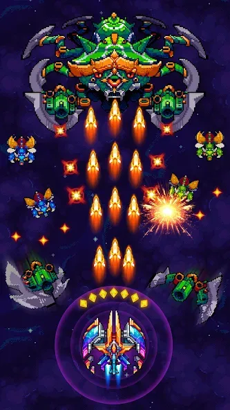 Galaxiga Arcade Shooting Game (Галаксига)  [МОД Все открыто] Screenshot 1