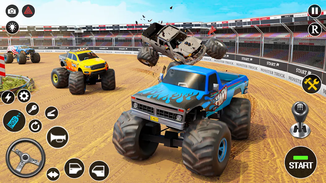 Fearless US Monster Truck Game (Фирлесс ЮЭС Монстер Трак Гейм)  [МОД Unlocked] Screenshot 1