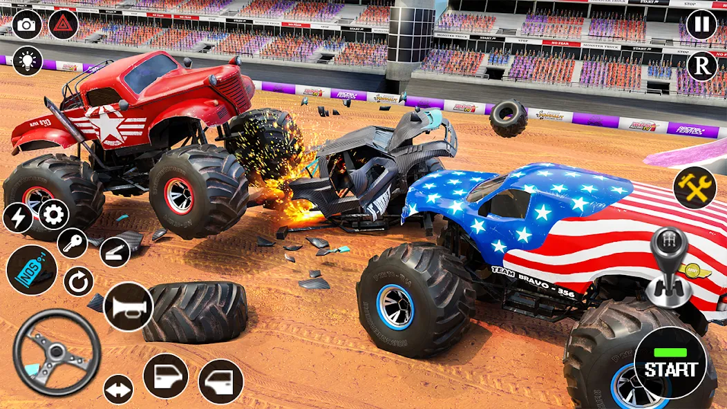 Fearless US Monster Truck Game (Фирлесс ЮЭС Монстер Трак Гейм)  [МОД Unlocked] Screenshot 4