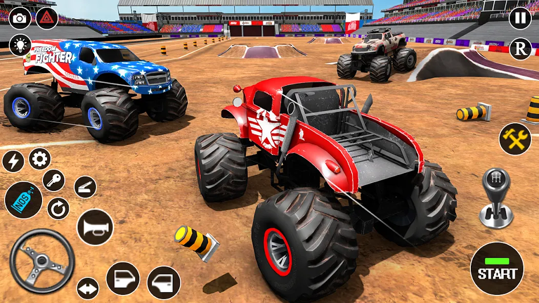 Fearless US Monster Truck Game (Фирлесс ЮЭС Монстер Трак Гейм)  [МОД Unlocked] Screenshot 5