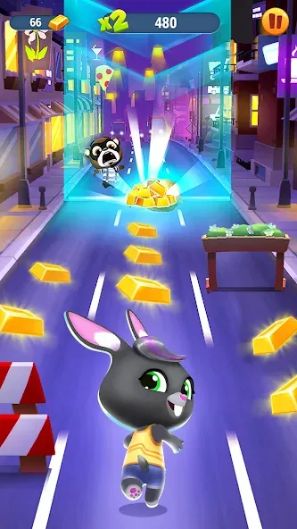 Talking Tom Gold Run  [МОД Бесконечные монеты] Screenshot 3