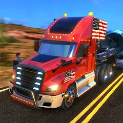 Скачать взломанную Truck Simulator USA Revolution (Трак Симулятор США Революция)  [МОД Меню] - последняя версия apk на Андроид